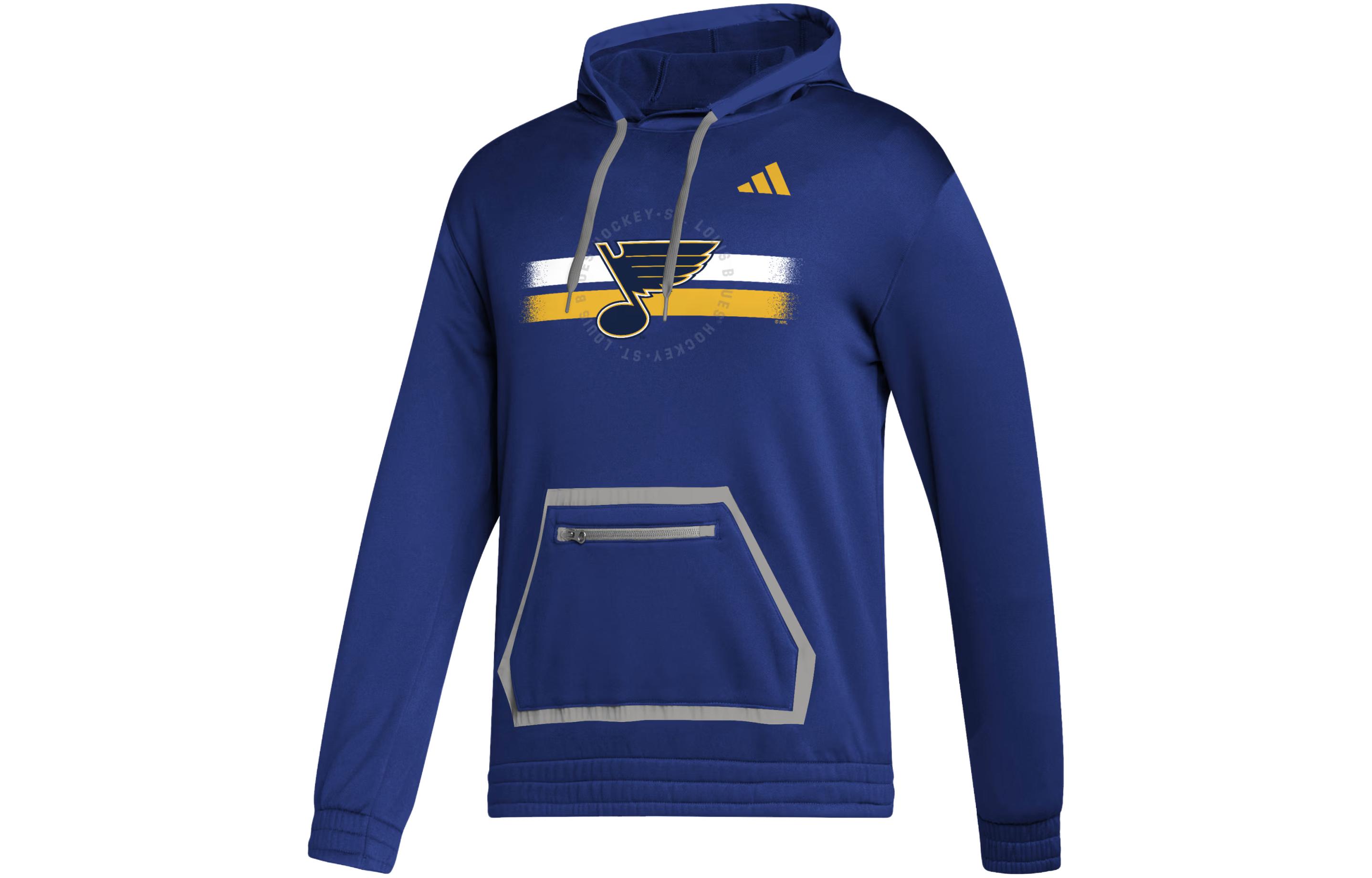 adidas Graphic Print Hockey Long Sleeve Hoodie Men’s Blue IK6643