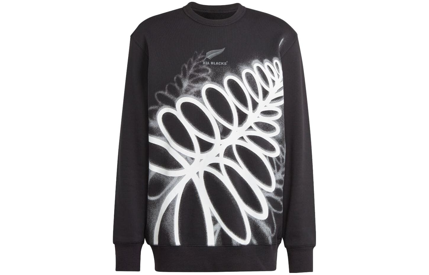adidas Graphic Print Oversized Crewneck Sweatshirt Black Japan Edition Mens IA5001-JAPAN
