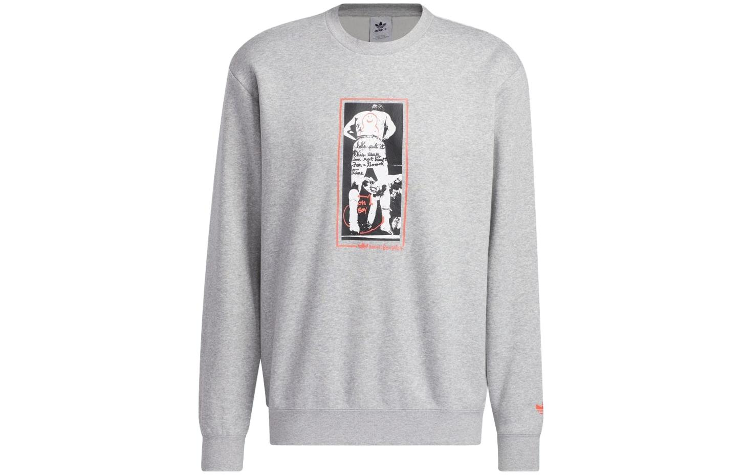 adidas Graphic Shmoofoil Crewneck Sweatshirt Grey Unisex Japan Edition HS3043-JAPAN