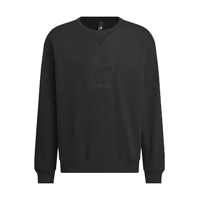adidas Graphic Sweatshirt Loose Fit Pullover Crewneck - Black IT3974