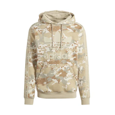 adidas Graphics Camo Hoodie Khaki Logo Print Sweatshirt IP0281