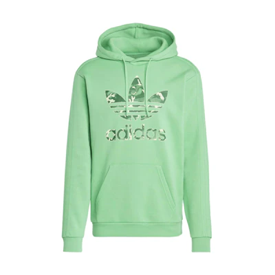 adidas Graphics Camo Infill Hoodie Green Logo Print Pullover HZ1163