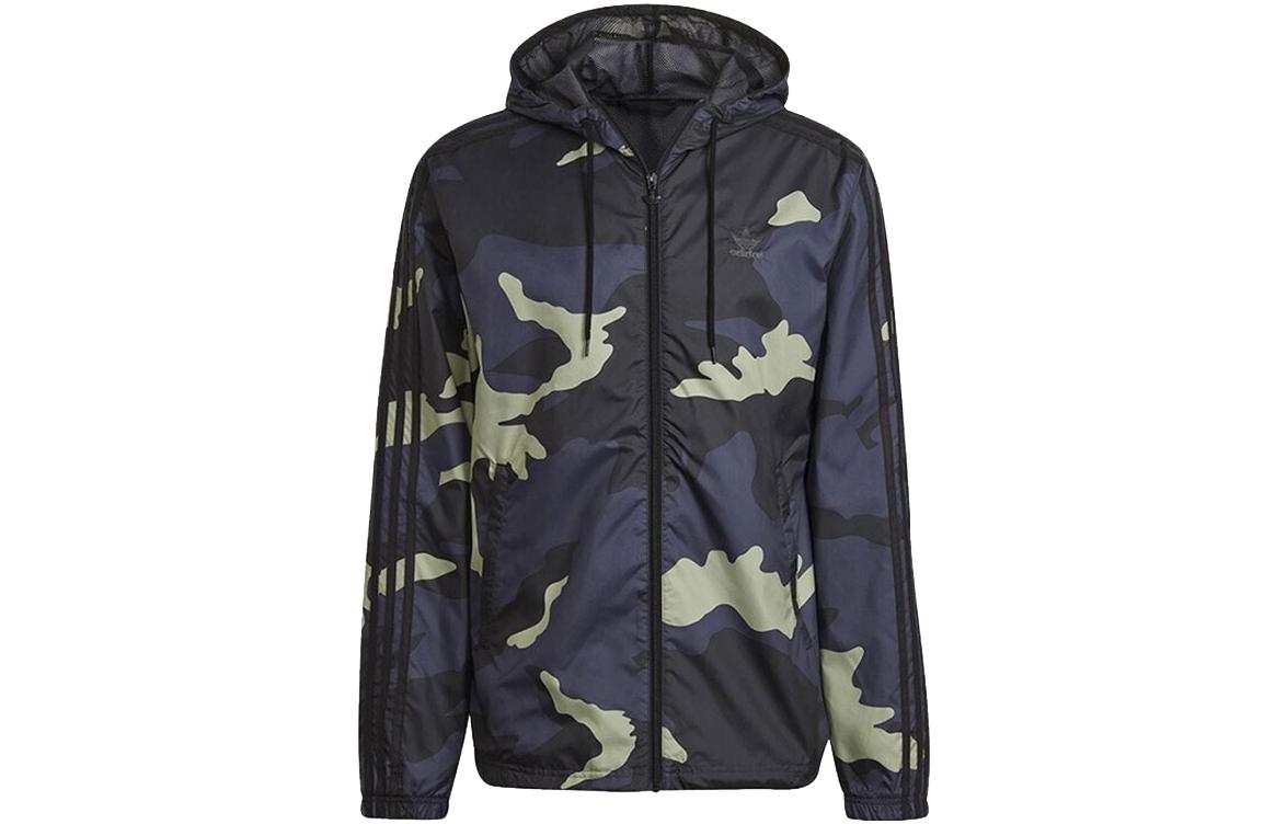 adidas Graphics Camo Logo Embroidered Windbreaker Jacket HF4876