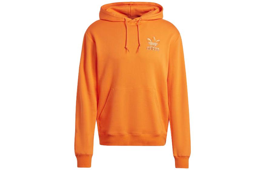 adidas Graphics Fire Trefoil Hoodie Orange Logo Printed Long Sleeve IL5197