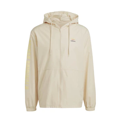adidas Graphics Planet Letter Logo Print Hoodie Jacket Beige IC8867