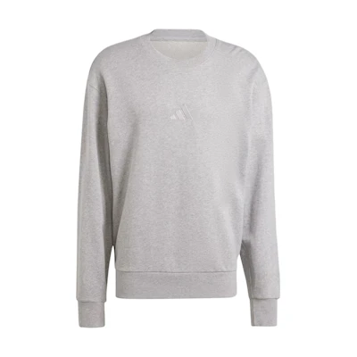 adidas Gray Crewneck Pullover Sweatshirt with Logo Print IY4151