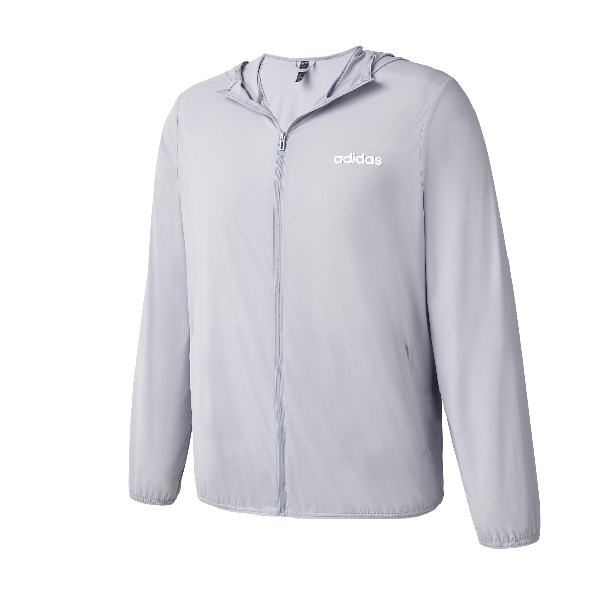 adidas Gray Hooded Woven Training Jacket Fitness Casual Style JL8231F