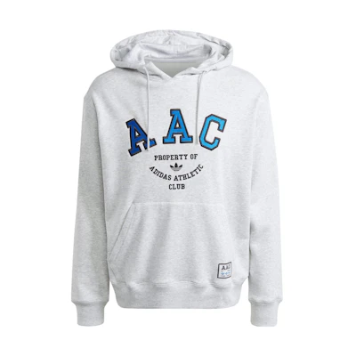 adidas Gray Hoodie with Bold Letter Print Long Sleeves Casual Wear IM4577