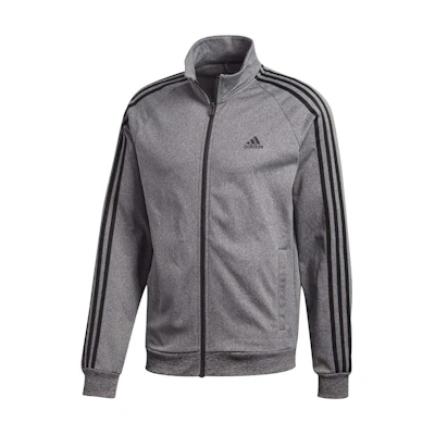 adidas Gray Long-Sleeve Jacket with Logo Print and Striped Design CD8752