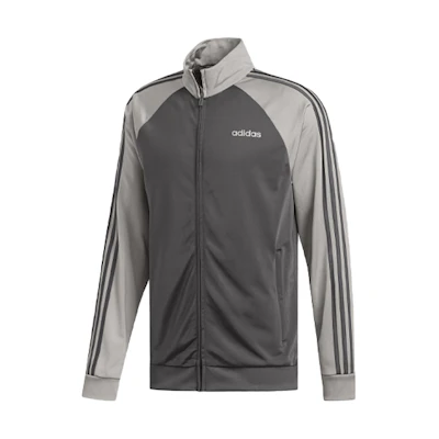 adidas Gray Loose-Fit Striped Logo Long-Sleeve Jacket FI8177