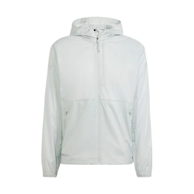 adidas Gray Solid Color Full-Zip Hoodie Jacket IM4202