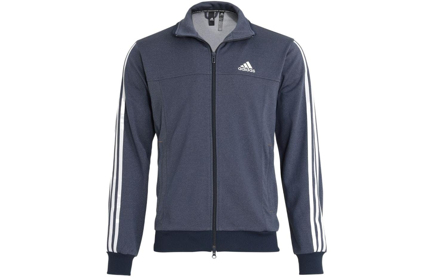 adidas Gray Striped Collar Outdoor Casual Jacket (Japanese Edition) IA9453-JAPAN