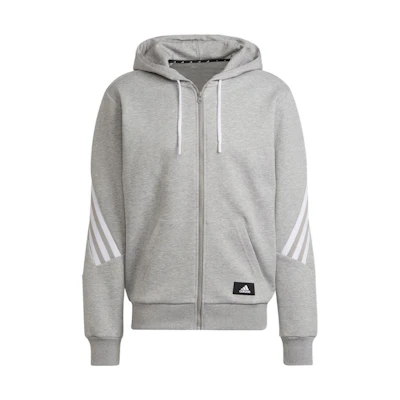 adidas Gray Striped Solid Long Sleeve Hoodie Japan Edition HC5249