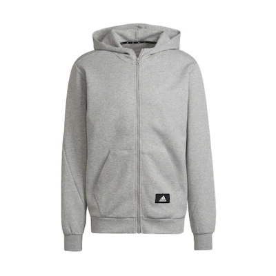 adidas Gray Zip-Up Hoodie Jacket - Casual and Breathable HE2224