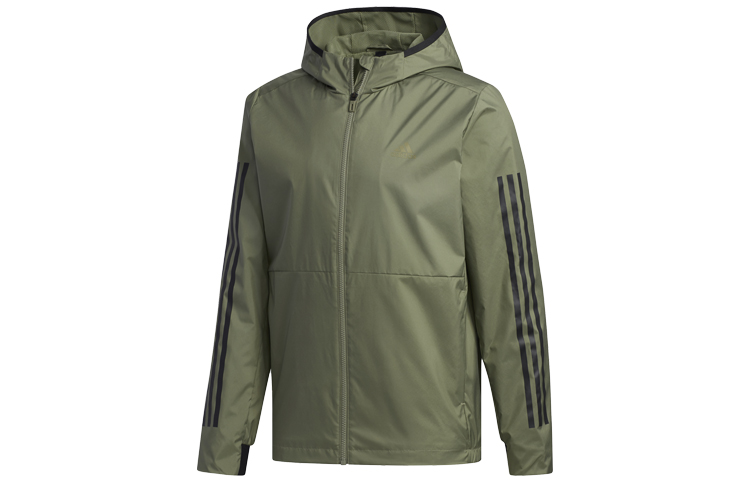 adidas Green 3-Stripes Printed Zip-Up Hoodie Jacket FM9434
