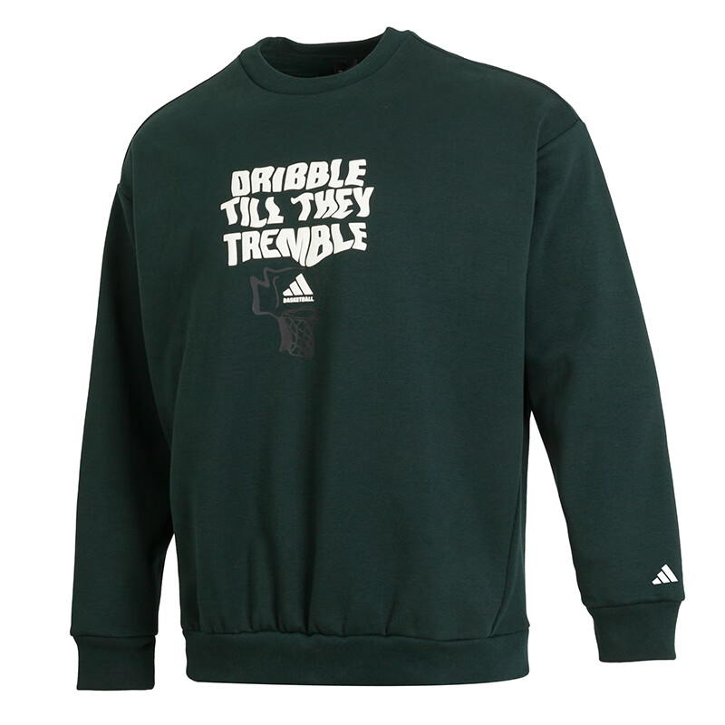 adidas Green Alphabet Graphic Sweatshirt - Warm & Comfy for Running Fitness JC6815