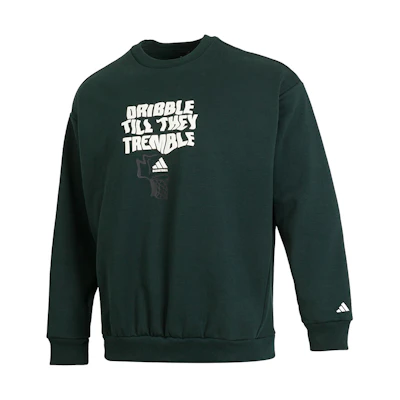 adidas Green Alphabet Graphic Sweatshirt - Warm & Comfy for Running Fitness JC6815