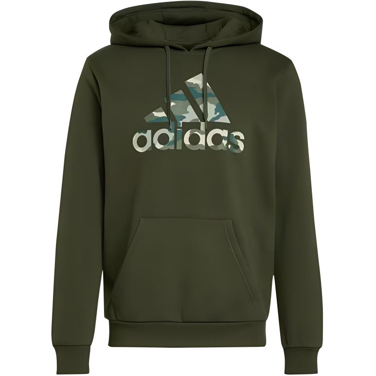 adidas Green Camo Letter Print Pullover Sweatshirt IW2683