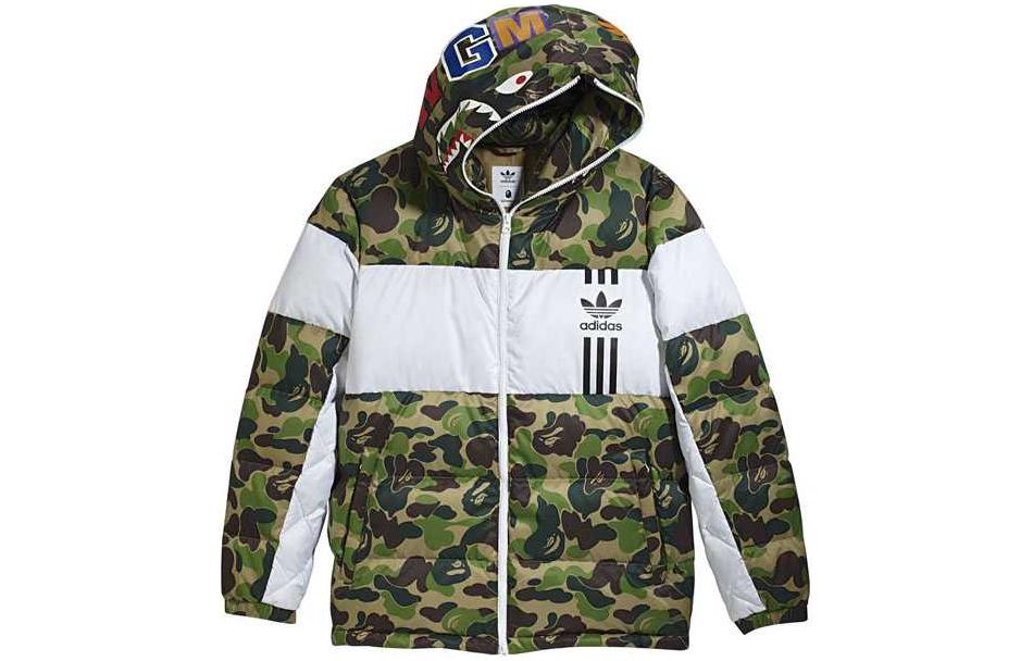 adidas Green Color-Block Logo Print Zip-Up Hoodie Jacket BK4568