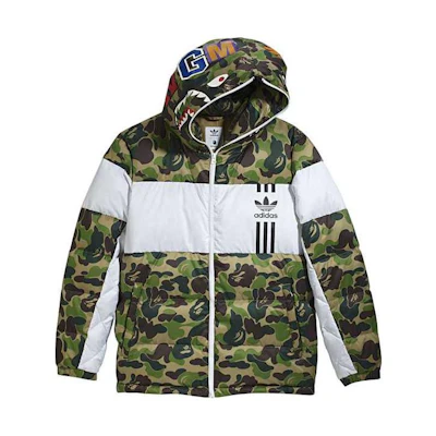 adidas Green Color-Block Logo Print Zip-Up Hoodie Jacket BK4568