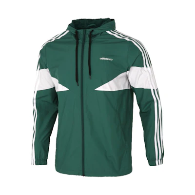 adidas Green Color-Blocked Windbreaker Hooded Jacket GP5710