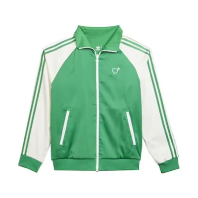 adidas Green Colorblock Long-Sleeve Track Jacket adidasxhumanmade-jacket