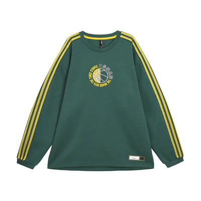 adidas Green Crewneck Sweatshirt with Three Stripes Retro Style GP4807