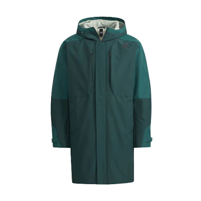 adidas Green Elastic Cord Hooded Logo Zip Jacket H39268