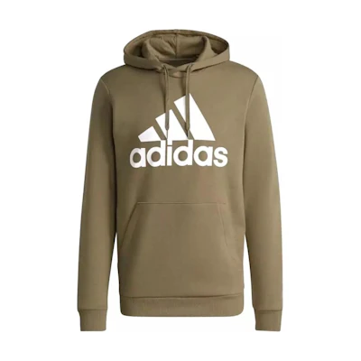 adidas Green Hoodie with Logo Print and Straight Long Sleeves POIZON240722201