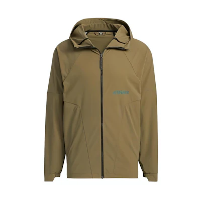 adidas Green Letter Print Casual Hooded Jacket IC1968