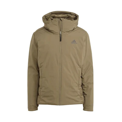adidas Green Letter Print Hooded Zip-Up Jacket IK3139