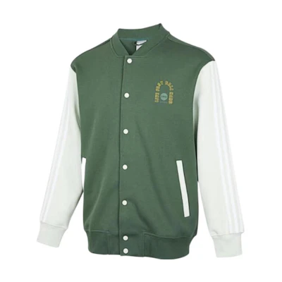 adidas Green Letter Print Retro Varsity Jacket HM1989