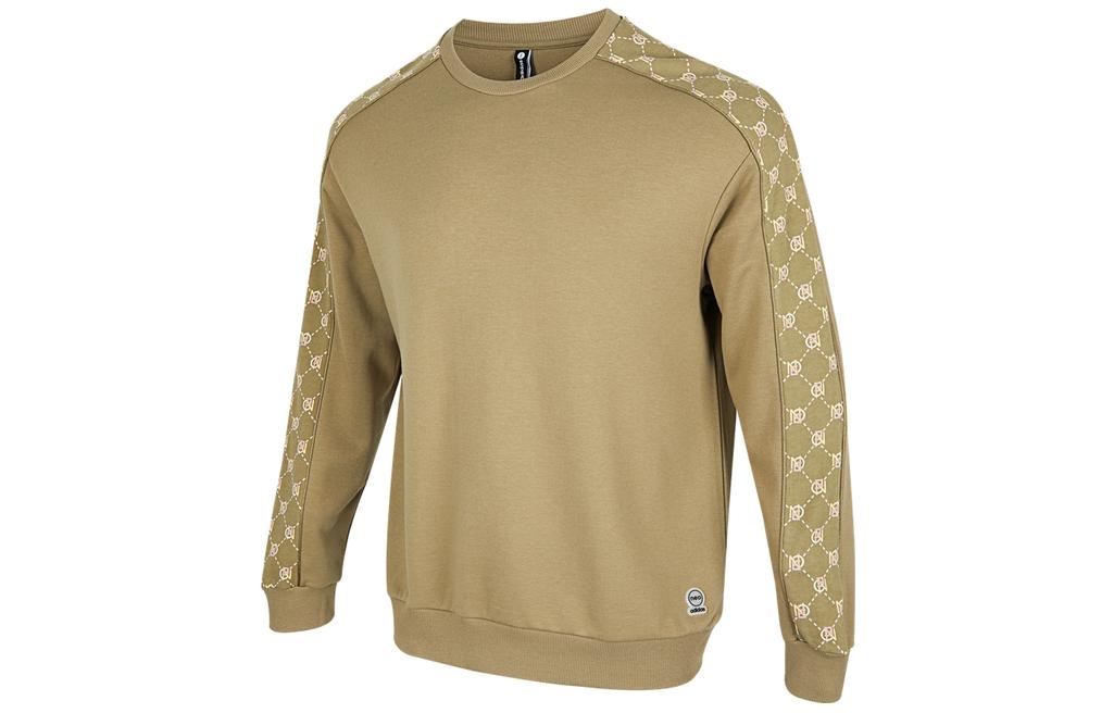 adidas Green Logo Graphic Crewneck Sweatshirt Unisex Long Sleeve HM1999