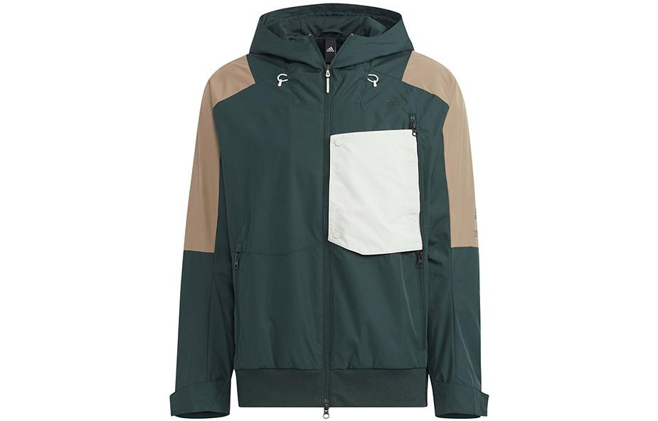 adidas Green Logo Patchwork Hooded Jacket HN9040