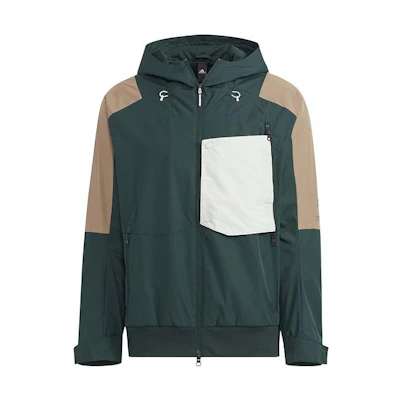 adidas Green Logo Patchwork Hooded Jacket HN9040
