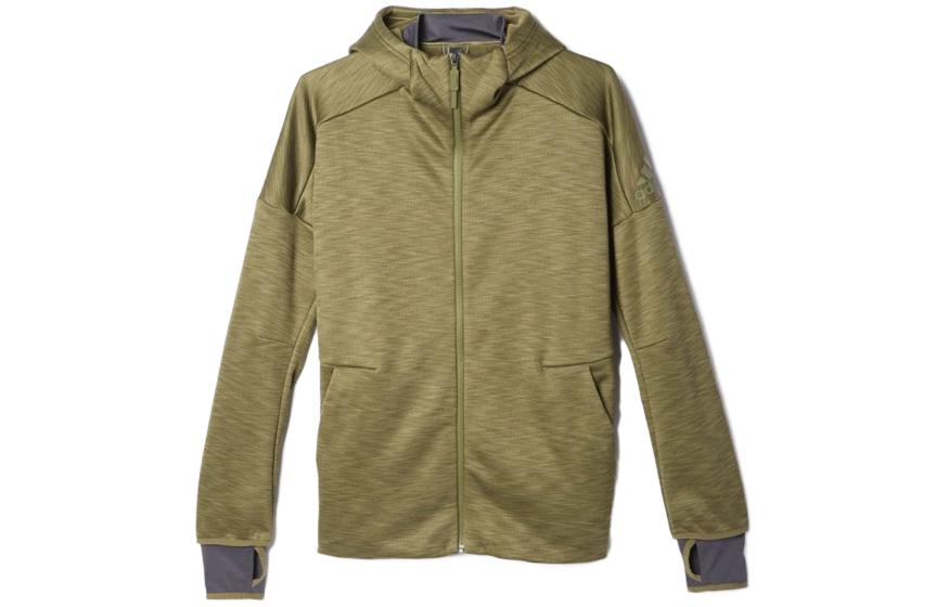 adidas Green Logo Print Hoodie Zip-Up Jacket S94830