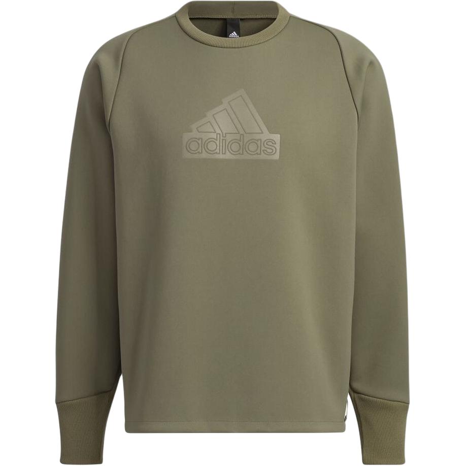 adidas Green Logo Print Pullover Sweatshirt S2148
