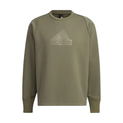 adidas Green Logo Print Pullover Sweatshirt S2148