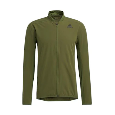 adidas Green Logo Print Striped Zip-Up Jacket GM0638