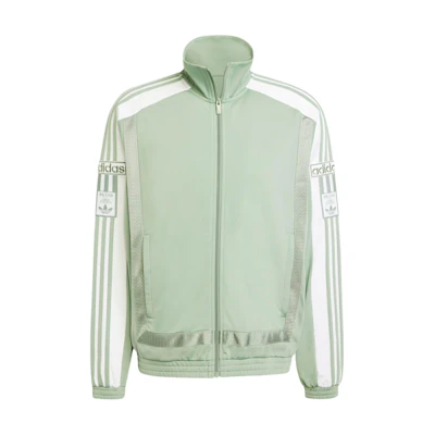 adidas Green Loose-Fit Zip-Up Jacket with Stand Collar JD4256