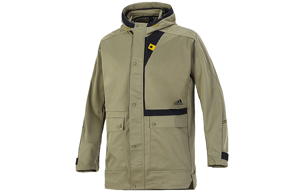adidas Green Multi-Pocket Hooded Jacket H40229