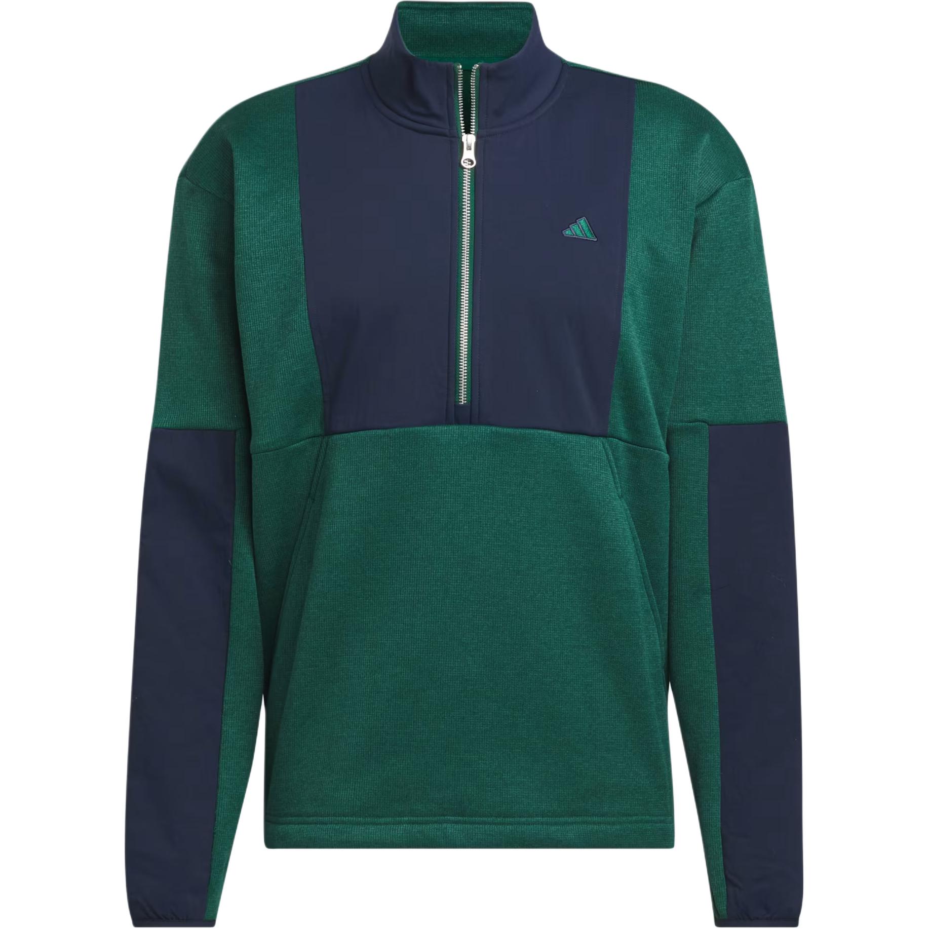 adidas Green Pullover Colorblock Long-Sleeve Sweatshirt IZ2929