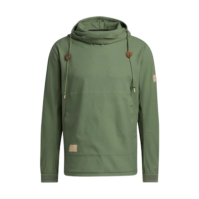 adidas Green Pure Logo Long Sleeve Pullover Hoodie HN0635