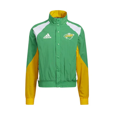 adidas Green Single-Breasted Jacket with Colorblock Logo Print HP1746