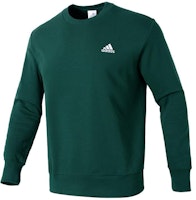 adidas Green Solid Color Crewneck Casual Training Sweatshirt IS1320 adidas Green Solid Color Crewneck Casual Training Sweatshirt IS1320