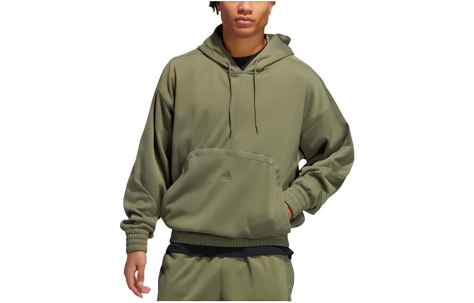 adidas Green Solid Color Hoodie FS0446