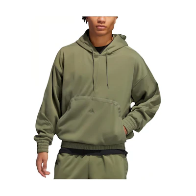 adidas Green Solid Color Hoodie FS0446