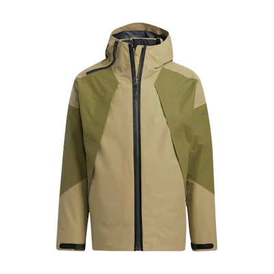 adidas Green Waterproof Jacket with Detachable Inner & Zip Hoodie Unisex. HN2014