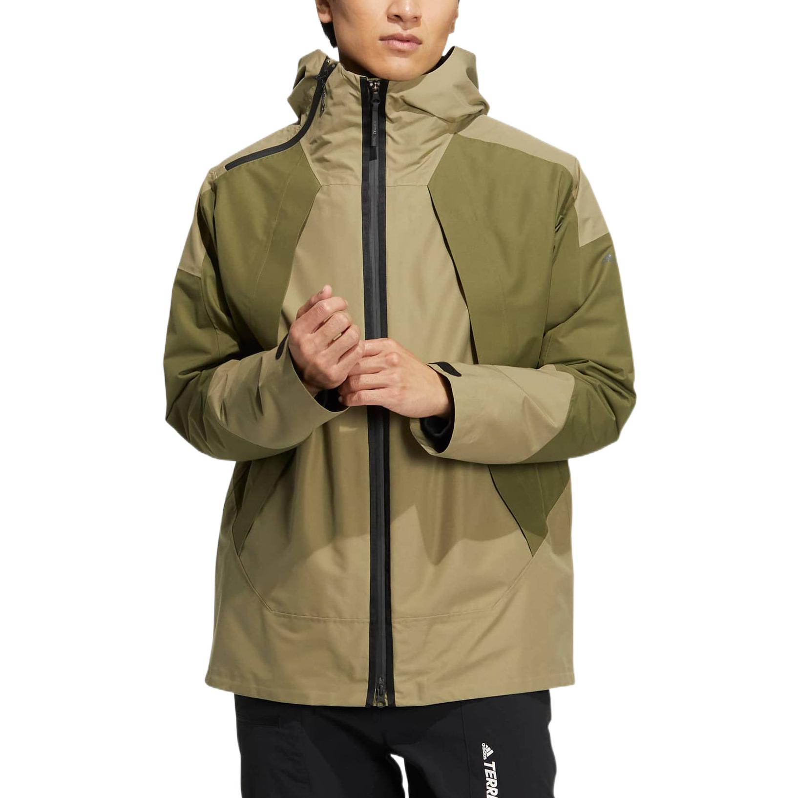 adidas Green Waterproof Jacket with Detachable Inner & Zip Hoodie Unisex. HN2014 圖 3