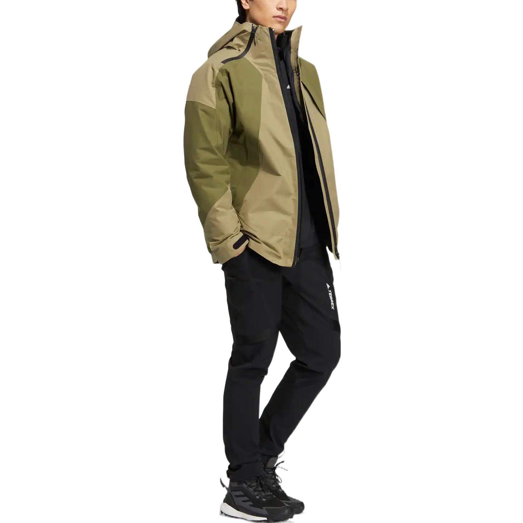 adidas Green Waterproof Jacket with Detachable Inner & Zip Hoodie Unisex. HN2014 圖 5